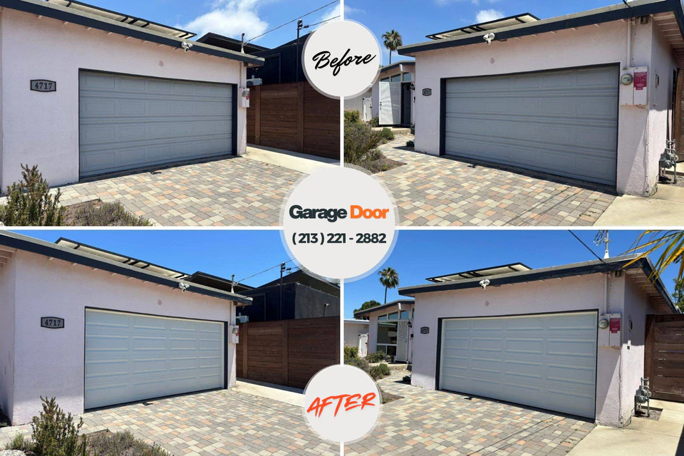 Before and after: garage door repair Mayville, NY